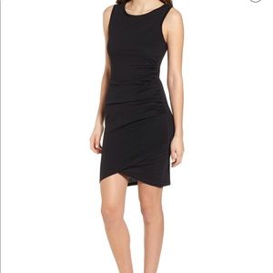 Nordstrom Tildon Ruched Black Dress